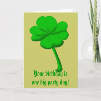 Carte Saint Patrick's Day Anniversaire