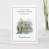 Carte Saint Patrick's Day Anniversaire Croix celtique Ro (Devant)