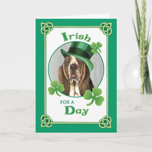 Carte Saint Patrick's Day Basset