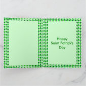 Carte Saint Patricks Day Bee et Shamrocks (Intérieur)