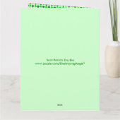 Carte Saint Patricks Day Bee et Shamrocks (Dos)