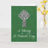 Carte Saint-Patricks Day Bénédiction Irish Crucifix (Fleur jaune)
