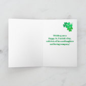 Carte Saint Patrick's Day, Bénédiction irlandaise sur le (Intérieur)