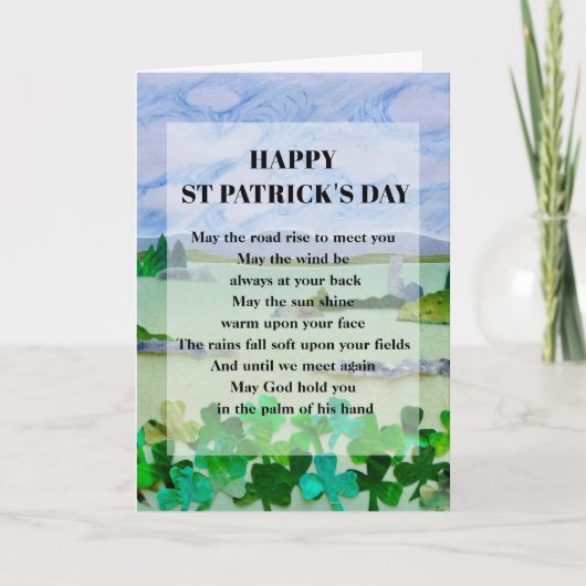 Carte Saint Patrick's Day Blessing (Devant)
