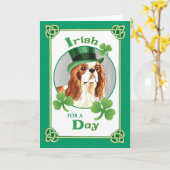 Carte Saint Patrick's Day Cavalier (Fleur jaune)