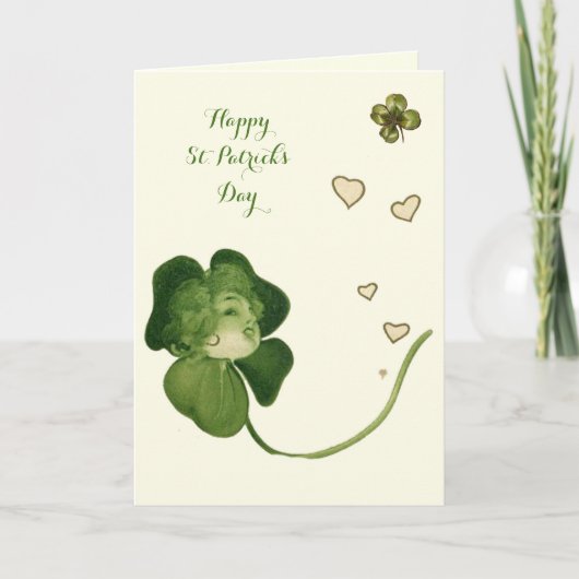 CARTE SAINT PATRICK'S DAY CHALEUREUSES SHAMROCKS DAMES A (Devant)