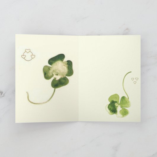 CARTE SAINT PATRICK'S DAY CHALEUREUSES SHAMROCKS DAMES A (Intérieur)