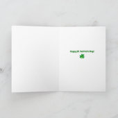 Carte Saint Patrick's Day Cute Leprechaun (Intérieur)