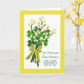 Carte Saint Patrick's Day for Daughter and Son in Law (Fleur jaune)