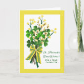 Carte Saint Patrick's Day for Daughter with Shamrock (Devant)