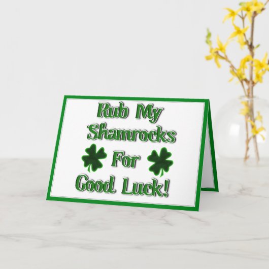Carte Saint Patrick's Day - Frapper mes Shamrocks pour l (Fleur jaune)