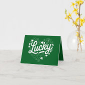 Carte Saint Patrick's Day Heart Lucky Clover Shamrock (Fleur jaune)