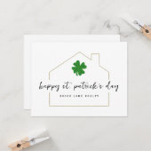 Carte Saint Patrick's Day Immobilier Promotionnel (Devant/Arrière en situation)