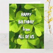 Carte Saint Patrick's Day Irlandais Anniversaire de tous (Fleur jaune)