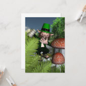 Carte Saint Patrick's Day Leprechaun (Devant/Arrière en situation)