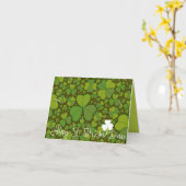 Carte Saint Patrick's Day Lucky Clovers Shamrock irlanda (Fleur jaune)