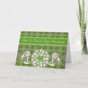Carte Saint Patrick's Day Mariage Anniversaire Shamrock