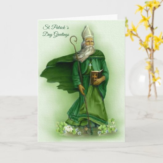 Carte Saint Patrick's Day Note Shamrocks religieux (Fleur jaune)