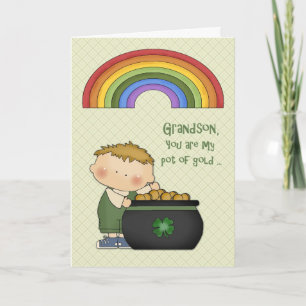 Carte Saint Patrick's Day, Pot of Gold, Grand-fils