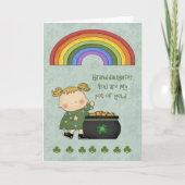 Carte Saint Patrick's Day, Pot of Gold, petite-fille (Devant)