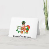 Carte Saint Patrick's Day Rat Terrier (Dos)