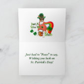 Carte Saint Patrick's Day Rat Terrier (Intérieur)