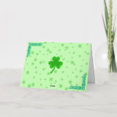 Carte Saint Patrick's Day Shamrock Pot of Gold Black Cat (Dos)