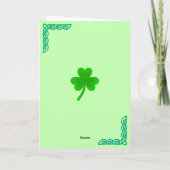 Carte Saint Patrick's Day Shamrock Pot of Gold Celtic Kn (Dos)