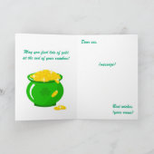 Carte Saint Patrick's Day Shamrock Pot of Gold Celtic Kn (Intérieur)