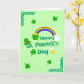 Carte Saint Patrick's Day Shamrock Pot of Gold Celtic Kn (Fleur jaune)