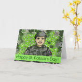 Carte Saint Patrick's Day : Soldat souriant(StPatrickDay (Fleur jaune)