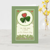 Carte Saint Patrick's Day to One I Love Religious (Fleur jaune)