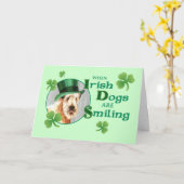 Carte Saint Patrick's Day Wheaten Terrier (Fleur jaune)