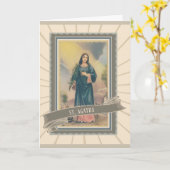 Carte Saint patron de St Agatha de cancer du sein de (Fleur jaune)
