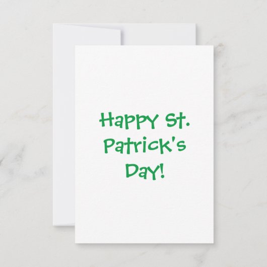 Carte Saint Patty's day Chat (Dos)