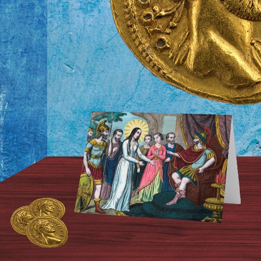 Carte Saint Philomène est jugé devant l'empereur Dioclét