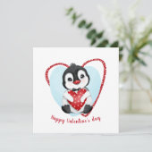 Carte Saint-Pingouin Saint-Valentin (Debout devant)