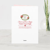 Carte Saint Rosaire avec roses roses roses Prière (Dos)