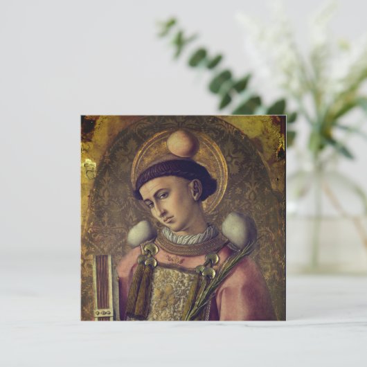 Carte Saint Stephen (par Carlo Crivelli, 1476) (Debout devant)