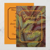Carte Saint Thanksgiving - Option numérique (Devant / Derrière)