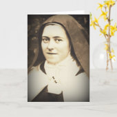 CARTE SAINT THERESSE DE LISIEUX (Fleur jaune)