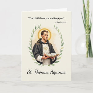 Carte Saint Thomas d'Aquin La paix de Dieu avec les Écri