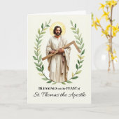 Carte Saint Thomas l'Apôtre Fête des Bénédictions de la  (Fleur jaune)