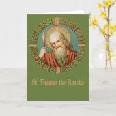 Carte Saint Thomas l'Apôtre (JMAS12) Salutation blanche (Fleur jaune)
