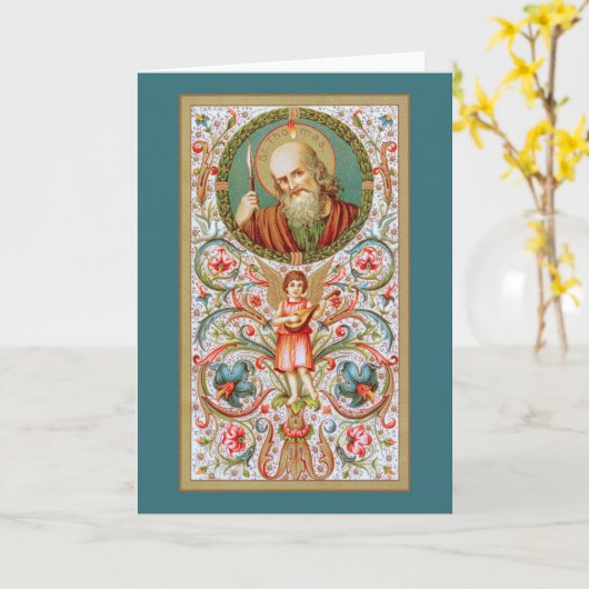 Carte Saint Thomas l'Apôtre (JMAS12) Salutation blanche (Fleur jaune)