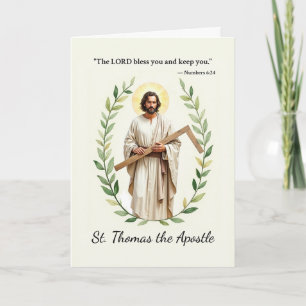 Carte Saint Thomas l'Apôtre, que la paix et les bénédict
