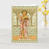 Carte Saint Thomas l'Apôtre (RLS 18) Salutation blanche (Fleur jaune)