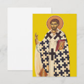 Carte Saint Timothy of Ephesus Byzantine Icon Holy Card (Devant / Derrière)