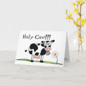 Carte Saint-Vache-J'ai oublié ton anniversaire (Fleur jaune)