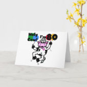 Carte Saint Vache Je suis 80 T-shirts et cadeaux (Fleur jaune)